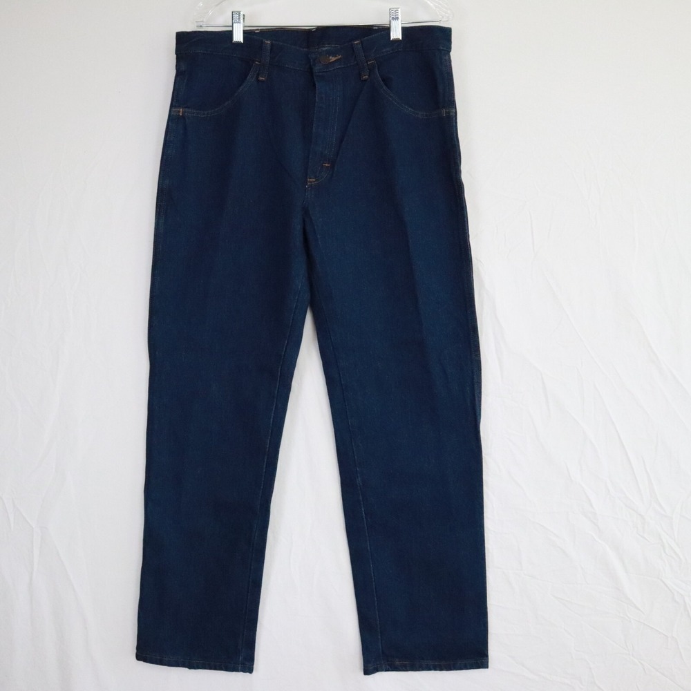 Rustler by Wrangler Jeans Mens 34x30 Regular Fit Straight Leg Denim Blue NWT‎